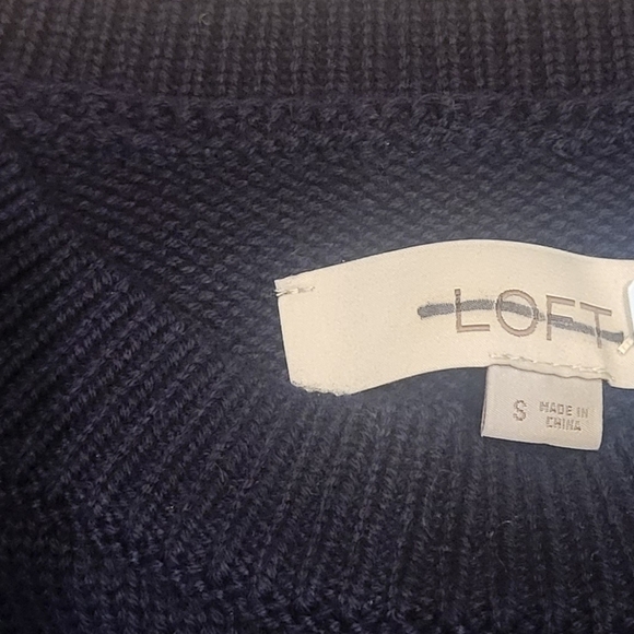NEW! LOFT Cotton Nautical Varsity Striped Sweater Small. - Picture 5 of 8